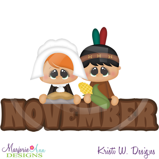 November Title SVG Cutting Files Includes Clipart - Click Image to Close